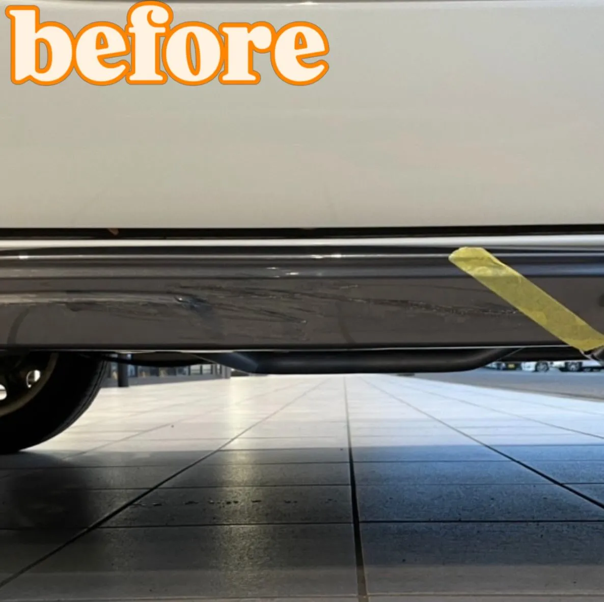 スペーシアギア、サイドステップキズ修理